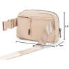 imageODODOS Unisex Mini Belt Bag with Adjustable Strap Small Fanny Pack for Workout Running Traveling Hiking IvoryIrish Cream
