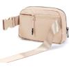 imageODODOS Unisex Mini Belt Bag with Adjustable Strap Small Fanny Pack for Workout Running Traveling Hiking IvoryIrish Cream