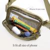 imageODODOS Unisex Mini Belt Bag with Adjustable Strap Small Fanny Pack for Workout Running Traveling Hiking IvoryKhaki Green