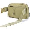 imageODODOS Unisex Mini Belt Bag with Adjustable Strap Small Fanny Pack for Workout Running Traveling Hiking IvoryKhaki Green