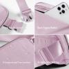 imageODODOS Unisex Mini Belt Bag with Adjustable Strap Small Fanny Pack for Workout Running Traveling Hiking IvoryLavender