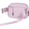 imageODODOS Unisex Mini Belt Bag with Adjustable Strap Small Fanny Pack for Workout Running Traveling Hiking IvoryLavender