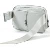 imageODODOS Unisex Mini Belt Bag with Adjustable Strap Small Fanny Pack for Workout Running Traveling Hiking IvoryLight Grey