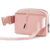 imageODODOS Unisex Mini Belt Bag with Adjustable Strap Small Fanny Pack for Workout Running Traveling Hiking IvoryLight Pink
