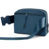 imageODODOS Unisex Mini Belt Bag with Adjustable Strap Small Fanny Pack for Workout Running Traveling Hiking IvoryNavy Blue