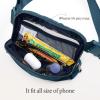 imageODODOS Unisex Mini Belt Bag with Adjustable Strap Small Fanny Pack for Workout Running Traveling Hiking IvoryNavy Blue