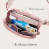 imageODODOS Unisex Mini Belt Bag with Adjustable Strap Small Fanny Pack for Workout Running Traveling Hiking IvoryPeach