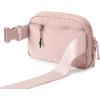 imageODODOS Unisex Mini Belt Bag with Adjustable Strap Small Fanny Pack for Workout Running Traveling Hiking IvoryPeach