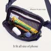 imageODODOS Unisex Mini Belt Bag with Adjustable Strap Small Fanny Pack for Workout Running Traveling Hiking IvoryPurple Reign