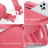 imageODODOS Unisex Mini Belt Bag with Adjustable Strap Small Fanny Pack for Workout Running Traveling Hiking IvoryRaspberry