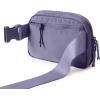 imageODODOS Unisex Mini Belt Bag with Adjustable Strap Small Fanny Pack for Workout Running Traveling Hiking IvoryUltra Violet