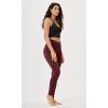 imageODODOS Womens Cross Waist Yoga Leggings with Inner Pocket 23quot25quot28quot Gathered Crossover Workout Yoga PantsBurgundy