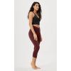 imageODODOS Womens Cross Waist Yoga Leggings with Inner Pocket 23quot25quot28quot Gathered Crossover Workout Yoga PantsBurgundy