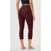 imageODODOS Womens Cross Waist Yoga Leggings with Inner Pocket 23quot25quot28quot Gathered Crossover Workout Yoga PantsBurgundy