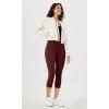 imageODODOS Womens Cross Waist Yoga Leggings with Inner Pocket 23quot25quot28quot Gathered Crossover Workout Yoga PantsBurgundy