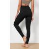 imageODODOS Womens Cross Waist Yoga Leggings with Inner Pocket 23quot25quot28quot Gathered Crossover Workout Yoga PantsCamo Black