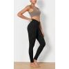 imageODODOS Womens Cross Waist Yoga Leggings with Inner Pocket 23quot25quot28quot Gathered Crossover Workout Yoga PantsCamo Black
