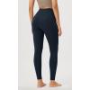imageODODOS Womens Cross Waist Yoga Leggings with Inner Pocket 23quot25quot28quot Gathered Crossover Workout Yoga PantsDeep Navy