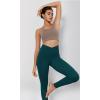 imageODODOS Womens Cross Waist Yoga Leggings with Inner Pocket 23quot25quot28quot Gathered Crossover Workout Yoga PantsForest Teal