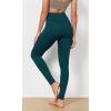 imageODODOS Womens Cross Waist Yoga Leggings with Inner Pocket 23quot25quot28quot Gathered Crossover Workout Yoga PantsForest Teal