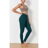 imageODODOS Womens Cross Waist Yoga Leggings with Inner Pocket 23quot25quot28quot Gathered Crossover Workout Yoga PantsForest Teal