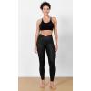 imageODODOS Womens Cross Waist Yoga Leggings with Inner Pocket 23quot25quot28quot Gathered Crossover Workout Yoga PantsHot Stamping Matt Black