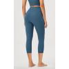 imageODODOS Womens Cross Waist Yoga Leggings with Inner Pocket 23quot25quot28quot Gathered Crossover Workout Yoga PantsInk Blue