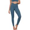 imageODODOS Womens Cross Waist Yoga Leggings with Inner Pocket 23quot25quot28quot Gathered Crossover Workout Yoga PantsInk Blue