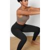 imageODODOS Womens Cross Waist Yoga Leggings with Inner Pocket 23quot25quot28quot Gathered Crossover Workout Yoga PantsLeopard Spots Black