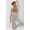 imageODODOS Womens Cross Waist Yoga Leggings with Inner Pocket 23quot25quot28quot Gathered Crossover Workout Yoga PantsLime Stone