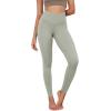 imageODODOS Womens Cross Waist Yoga Leggings with Inner Pocket 23quot25quot28quot Gathered Crossover Workout Yoga PantsLime Stone