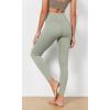 imageODODOS Womens Cross Waist Yoga Leggings with Inner Pocket 23quot25quot28quot Gathered Crossover Workout Yoga PantsLime Stone