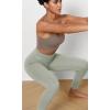 imageODODOS Womens Cross Waist Yoga Leggings with Inner Pocket 23quot25quot28quot Gathered Crossover Workout Yoga PantsLime Stone