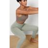 imageODODOS Womens Cross Waist Yoga Leggings with Inner Pocket 23quot25quot28quot Gathered Crossover Workout Yoga PantsLime Stone