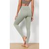 imageODODOS Womens Cross Waist Yoga Leggings with Inner Pocket 23quot25quot28quot Gathered Crossover Workout Yoga PantsLime Stone