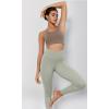 imageODODOS Womens Cross Waist Yoga Leggings with Inner Pocket 23quot25quot28quot Gathered Crossover Workout Yoga PantsLime Stone