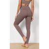 imageODODOS Womens Cross Waist Yoga Leggings with Inner Pocket 23quot25quot28quot Gathered Crossover Workout Yoga PantsPurple Taupe