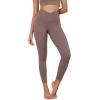 imageODODOS Womens Cross Waist Yoga Leggings with Inner Pocket 23quot25quot28quot Gathered Crossover Workout Yoga PantsPurple Taupe