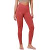 imageODODOS Womens Cross Waist Yoga Leggings with Inner Pocket 23quot25quot28quot Gathered Crossover Workout Yoga PantsSpacedye Hot Coral