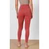imageODODOS Womens Cross Waist Yoga Leggings with Inner Pocket 23quot25quot28quot Gathered Crossover Workout Yoga PantsSpacedye Hot Coral