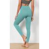 imageODODOS Womens Cross Waist Yoga Leggings with Inner Pocket 23quot25quot28quot Gathered Crossover Workout Yoga PantsTeal