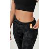 imageODODOS Womens Cross Waist Yoga Leggings with Inner Pocket 23quot25quot28quot Gathered Crossover Workout Yoga PantsTie Dye Smoke Ink