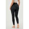 imageODODOS Womens Cross Waist Yoga Leggings with Inner Pocket 23quot25quot28quot Gathered Crossover Workout Yoga PantsTie Dye Smoke Ink