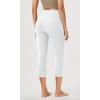 imageODODOS Womens Cross Waist Yoga Leggings with Inner Pocket 23quot25quot28quot Gathered Crossover Workout Yoga PantsWhite