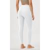 imageODODOS Womens Cross Waist Yoga Leggings with Inner Pocket 23quot25quot28quot Gathered Crossover Workout Yoga PantsWhite