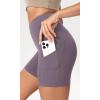 imageODODOS Womens Tummy Control Yoga Shorts 20 with Pockets High Waist Athletic Workout Shorts5quot  8quot  10quot InseamAsh Violet