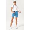imageODODOS Womens Tummy Control Yoga Shorts 20 with Pockets High Waist Athletic Workout Shorts5quot  8quot  10quot InseamAzure