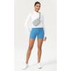 imageODODOS Womens Tummy Control Yoga Shorts 20 with Pockets High Waist Athletic Workout Shorts5quot  8quot  10quot InseamAzure
