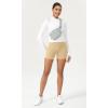 imageODODOS Womens Tummy Control Yoga Shorts 20 with Pockets High Waist Athletic Workout Shorts5quot  8quot  10quot InseamBeige
