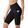 imageODODOS Womens Tummy Control Yoga Shorts 20 with Pockets High Waist Athletic Workout Shorts5quot  8quot  10quot InseamBlack